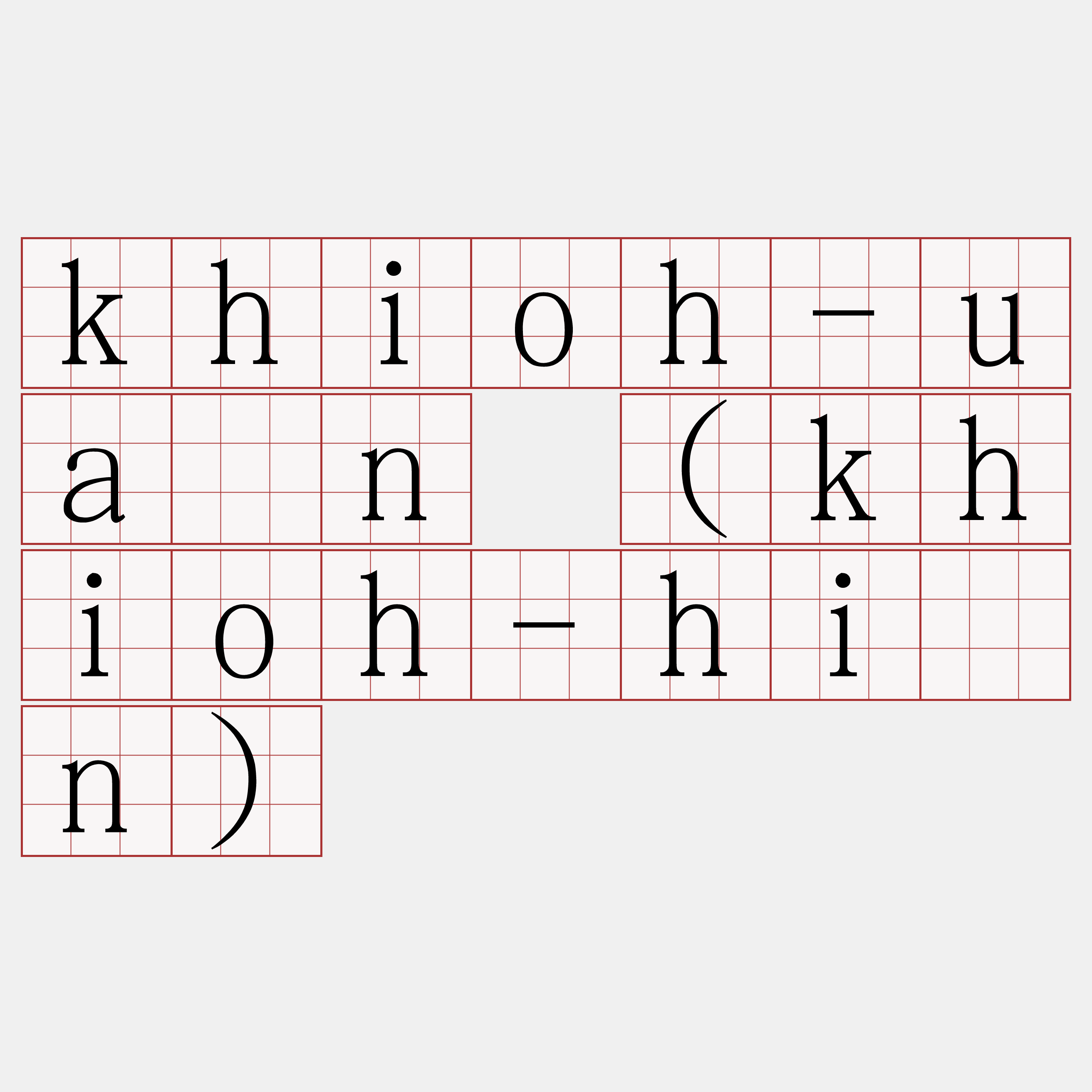 khioh-uàn (khioh-hīn)